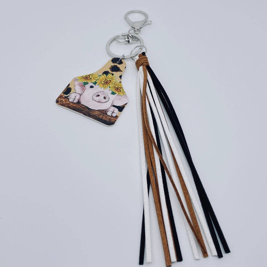 WJ - Multi style of Western Leather Pendant Keychains: 1