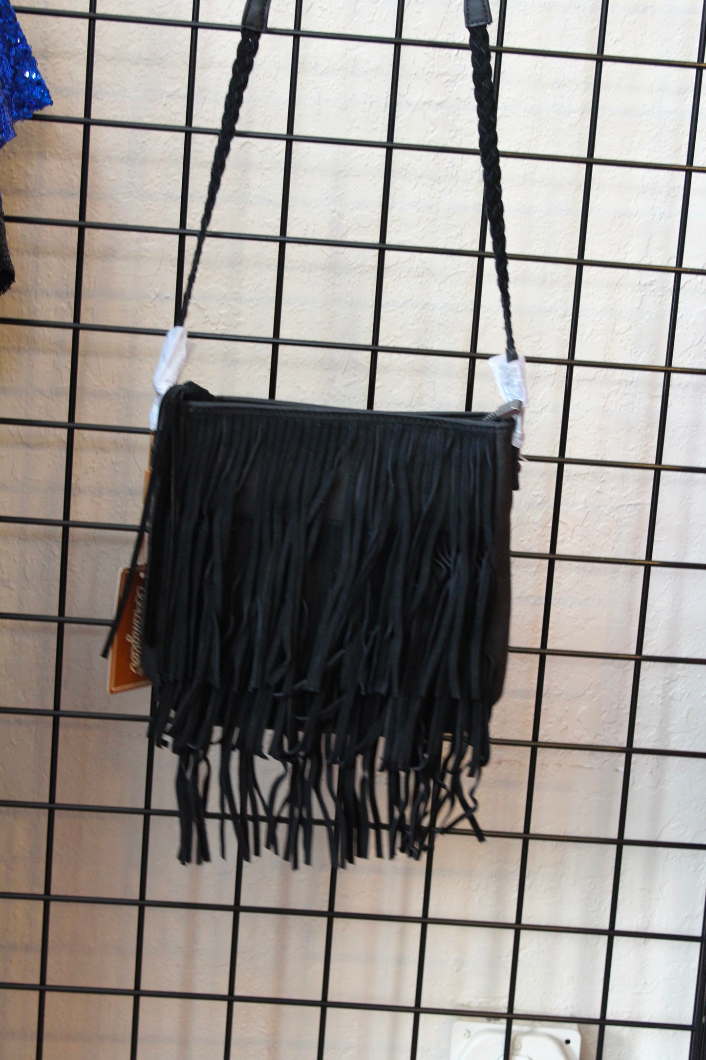 Black Fringe Wrangler Crossbody