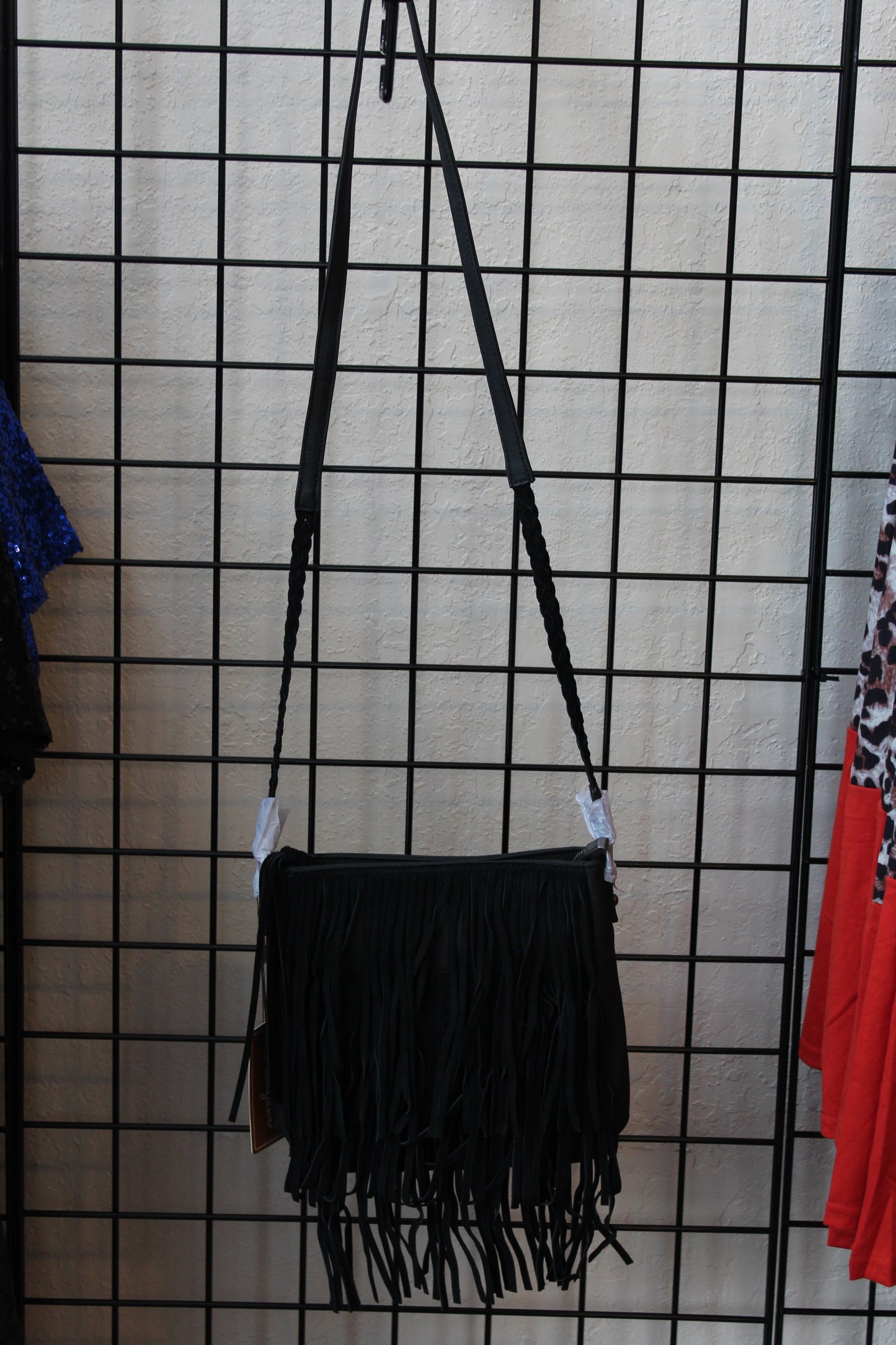 Black Fringe Wrangler Crossbody