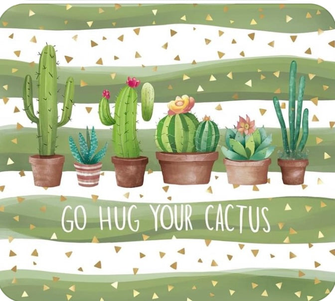 20 oz Skinny Tumbler - Go Hug Your Cactus