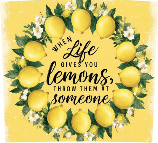 20 oz Skinny Tumbler - Life gives you lemons