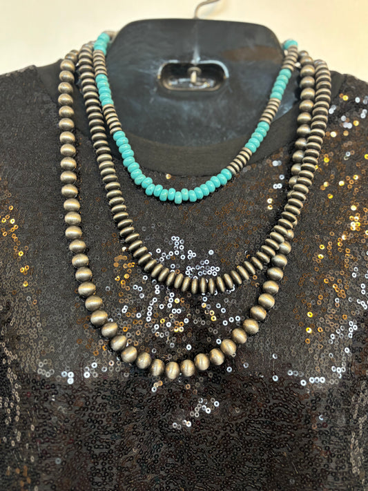 Necklace - Turquoise Multi Strand