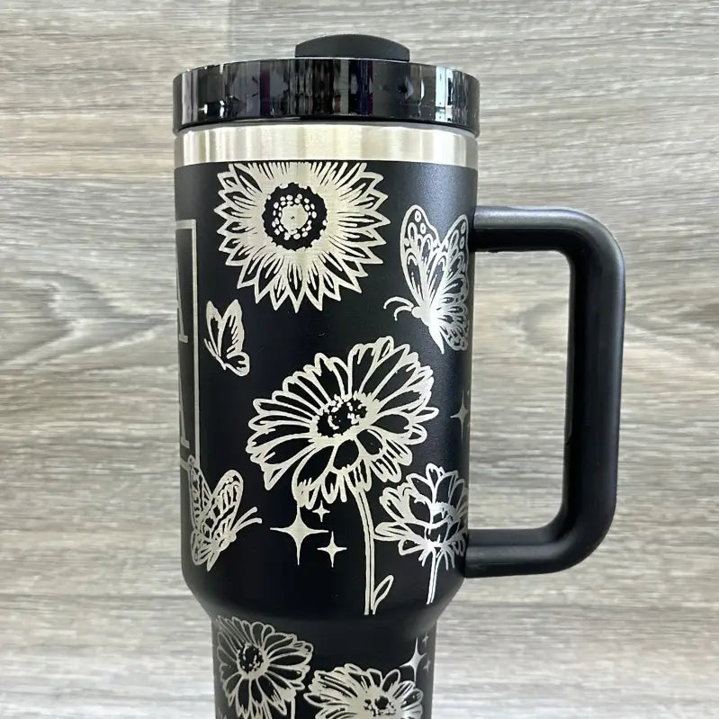 MAMA SUNFLOWER  STAINLESS STEEL TUMBLERS CUP 40oz