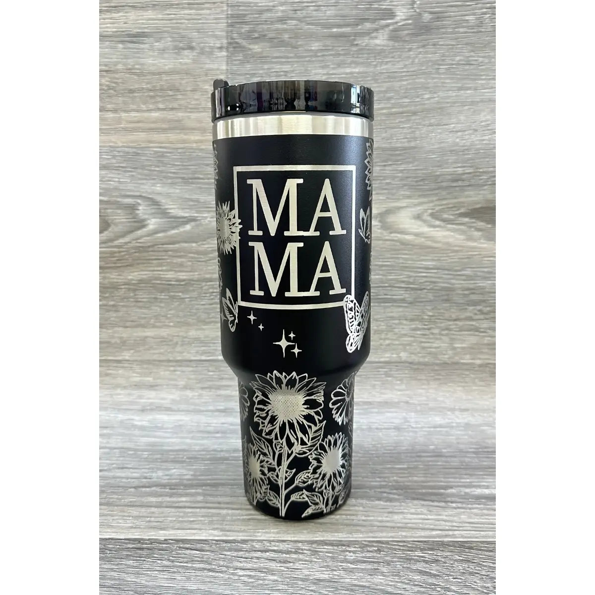 MAMA SUNFLOWER  STAINLESS STEEL TUMBLERS CUP 40oz