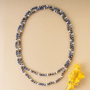 60 in beaded necklace - Blue Multi