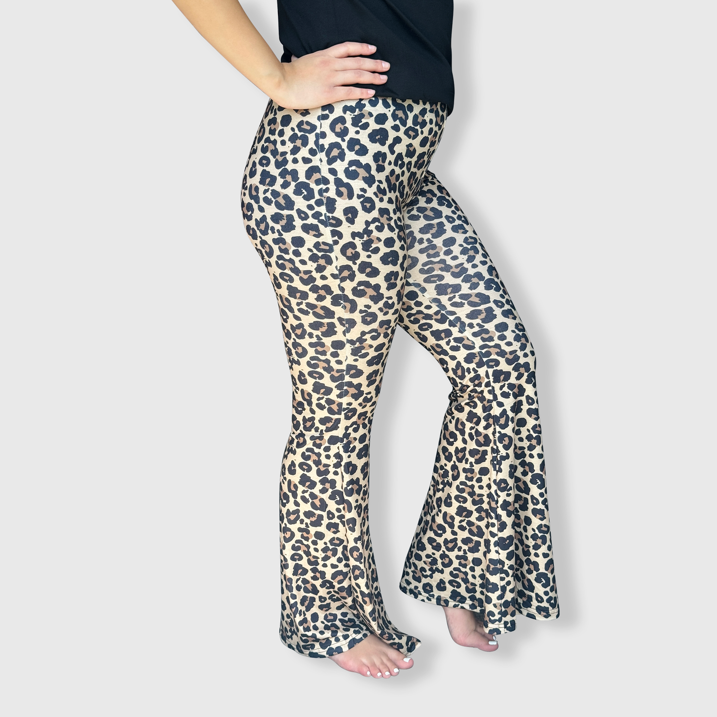 Cheetah Leopard Bell Bottom Pants