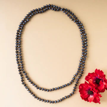 60 in beaded necklace - Metallic Iridescent